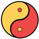 旋转的太极图